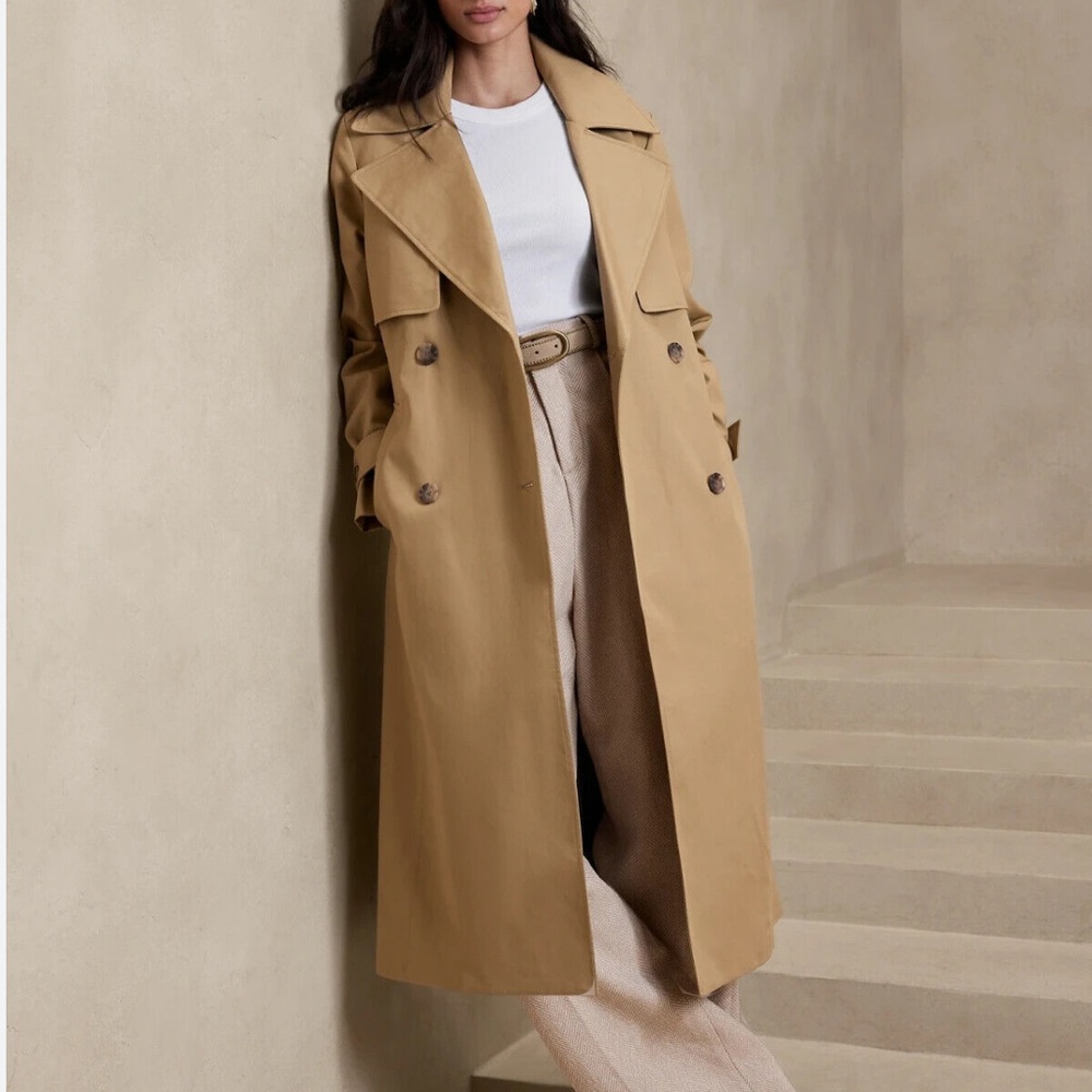Banana Republic Rio Bonded Trench coat khaki trench nwt